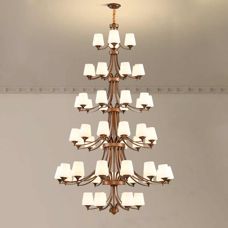 Ulrinara Postmodern Luxus Messing Glas Kronleuchter-Letslighting