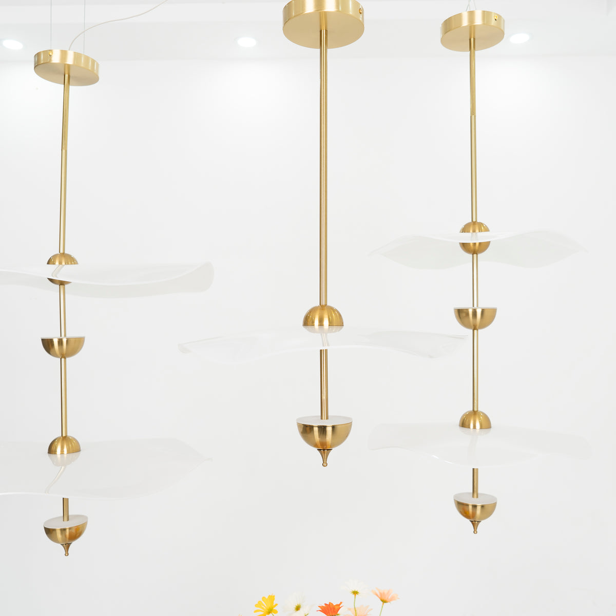 Lusso Wave Double Biscuit Pendant Light-Letslighting