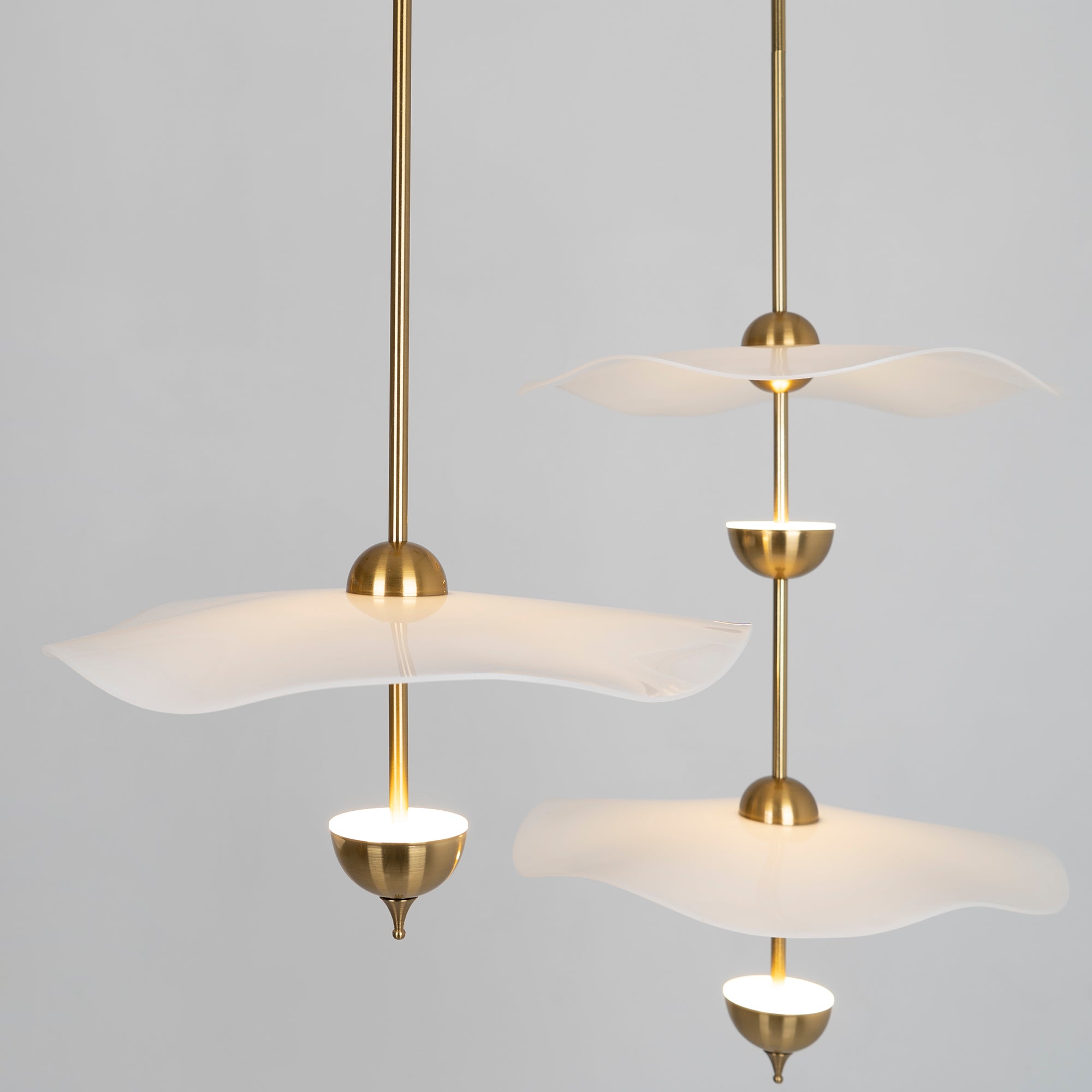 Lusso Wave Double Biscuit Pendant Light-Letslighting