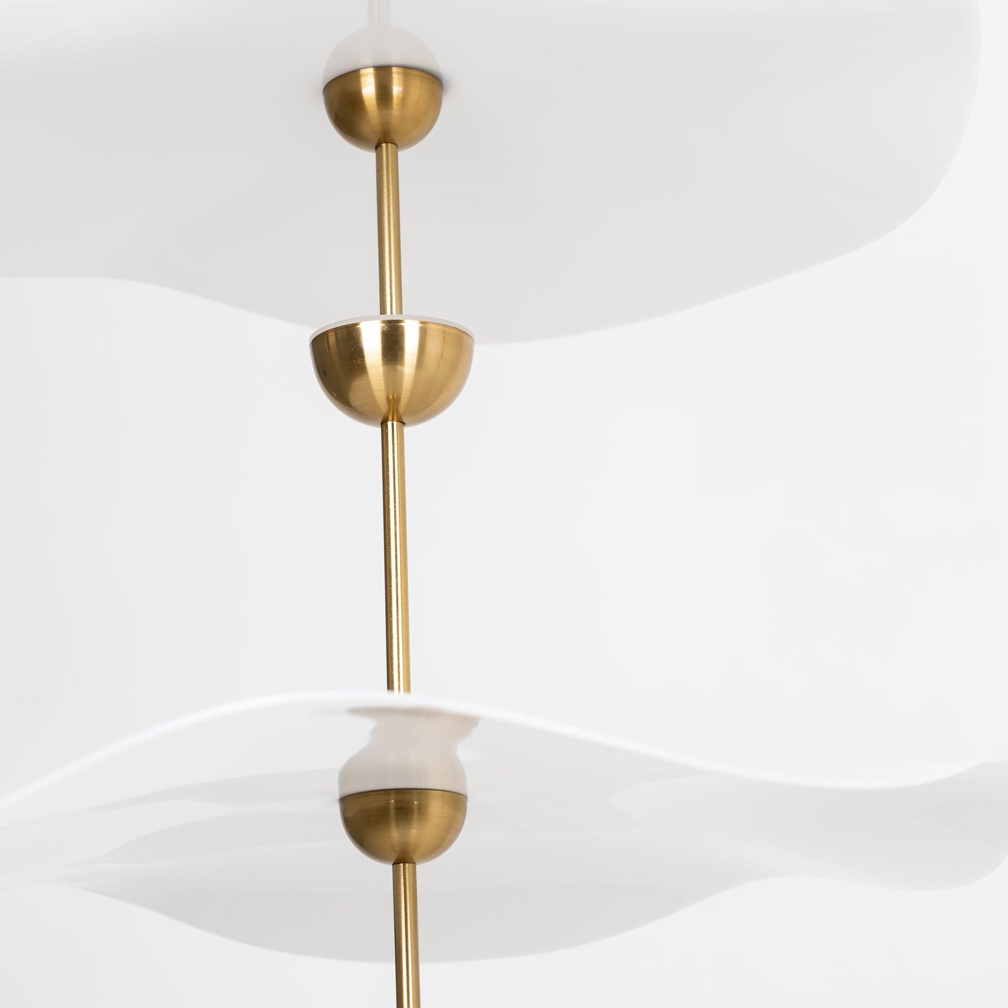 Lusso Wave Double Biscuit Pendant Light-Letslighting