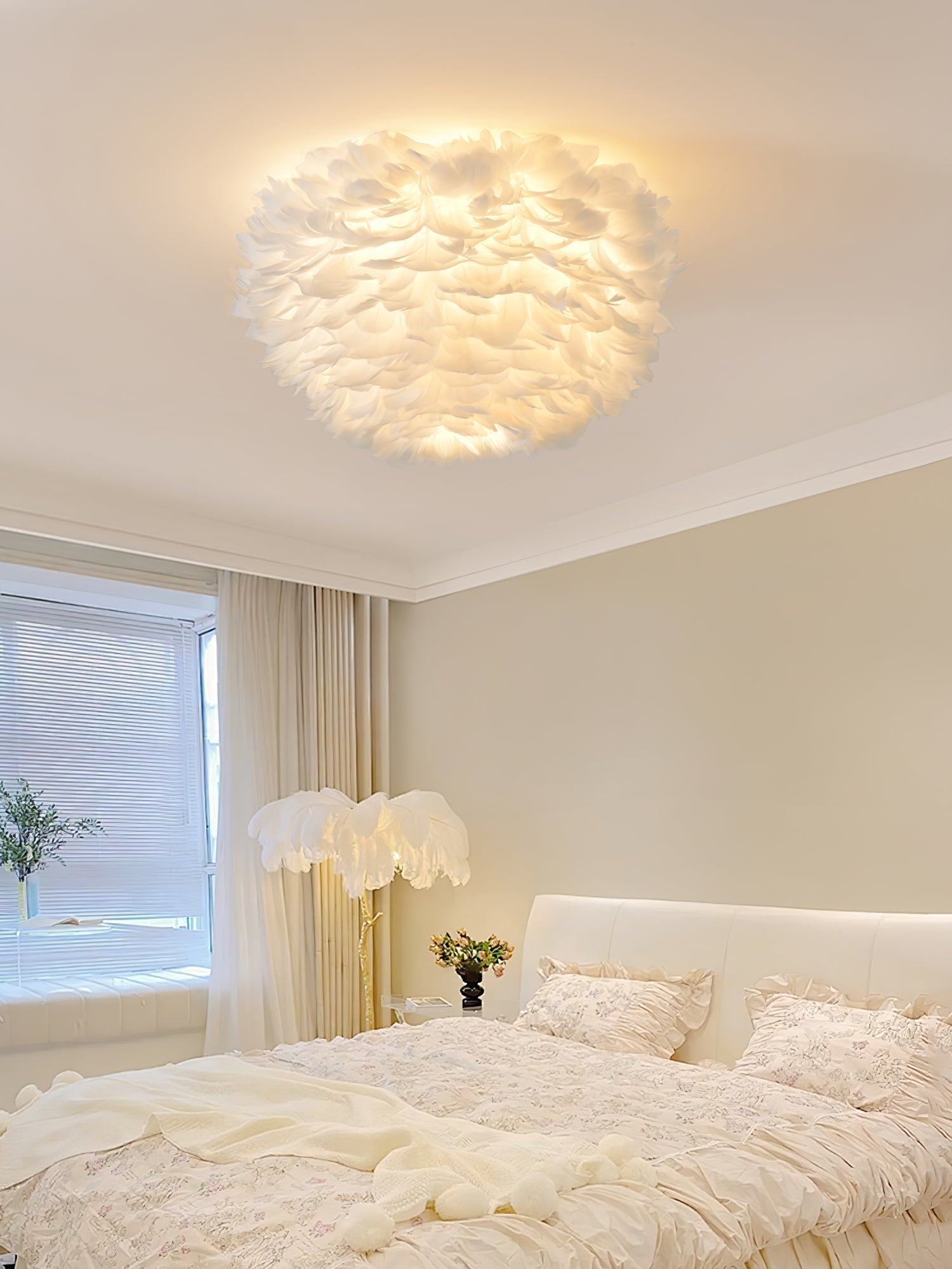 Zalore Premium Nordisch Kunst Gefiedert Deckenleuchte-Letslighting