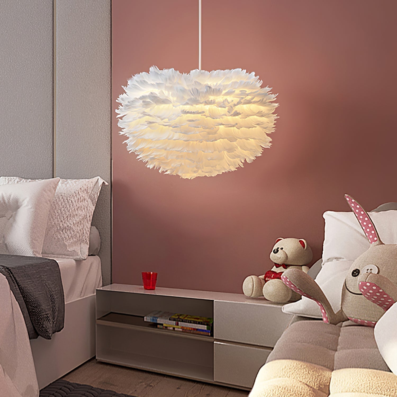 Goose Feathers Pendant Lamp - Blowlighting