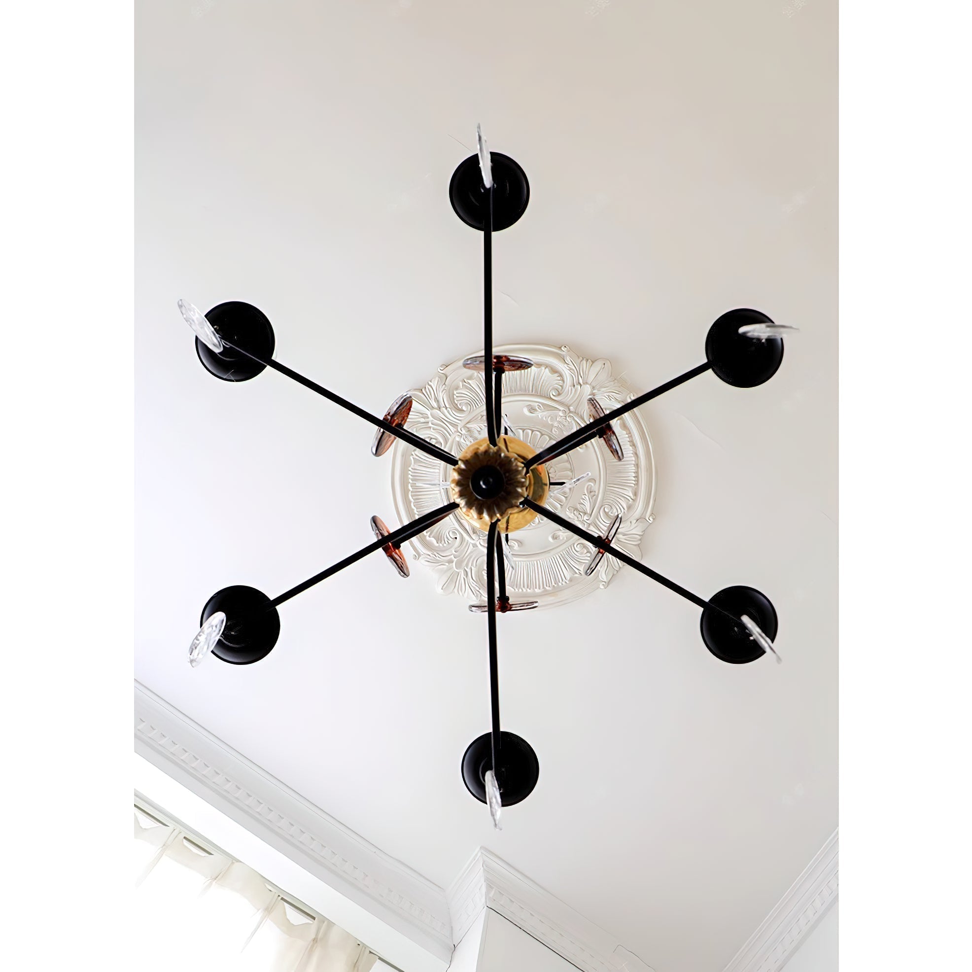 Anorion Industrieller Vintage-Luxus-Glas-Kronleuchter-Letslighting