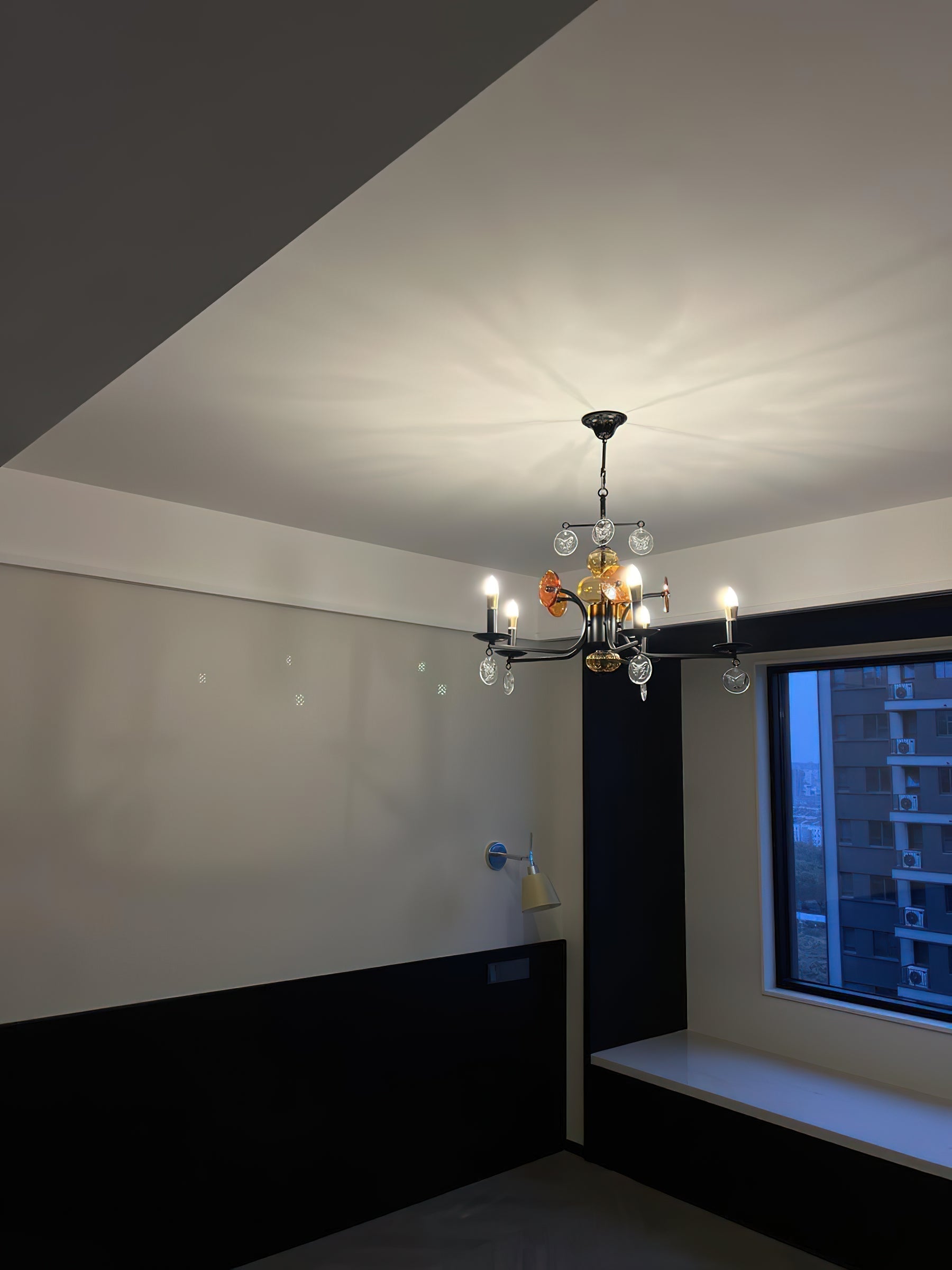 Anorion Industrieller Vintage-Luxus-Glas-Kronleuchter-Letslighting