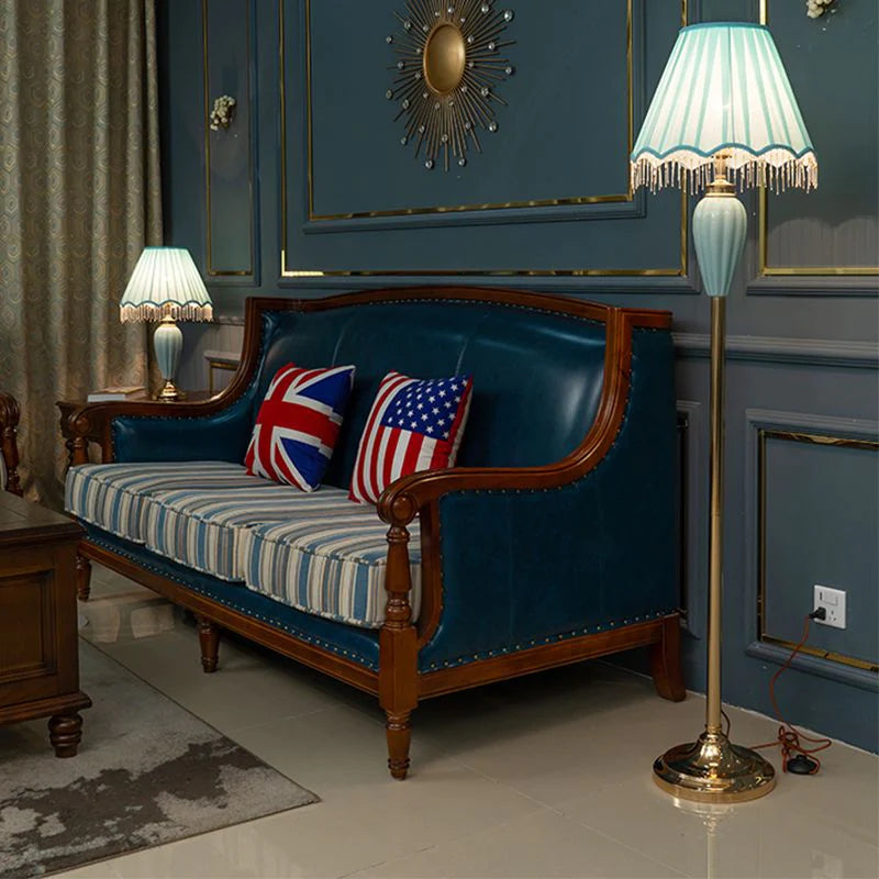 Arisha Vintage Stehleuchte Blau/Rosa, Wohnzimmer, Keramik Stoff