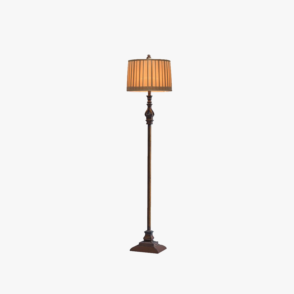 Arisha Vintage Stehlampe Braun, Wohnzimmer, Harz Stoff