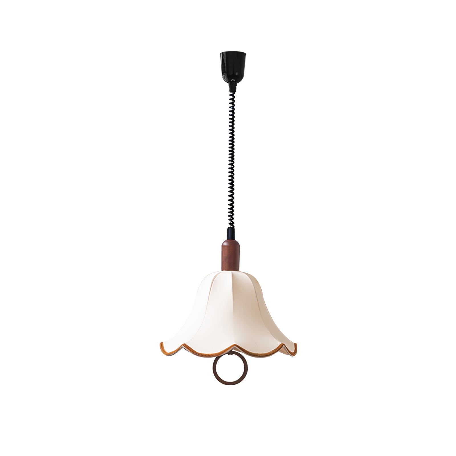 Eurvaryra Klassische Eleganz Stoff Holz Pendelleuchte-Letslighting