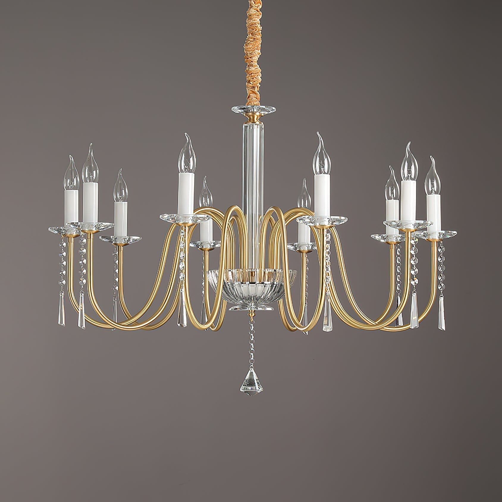 Ilphaara Messing Kristall Postmodern Luxus Kronleuchter-Letslighting