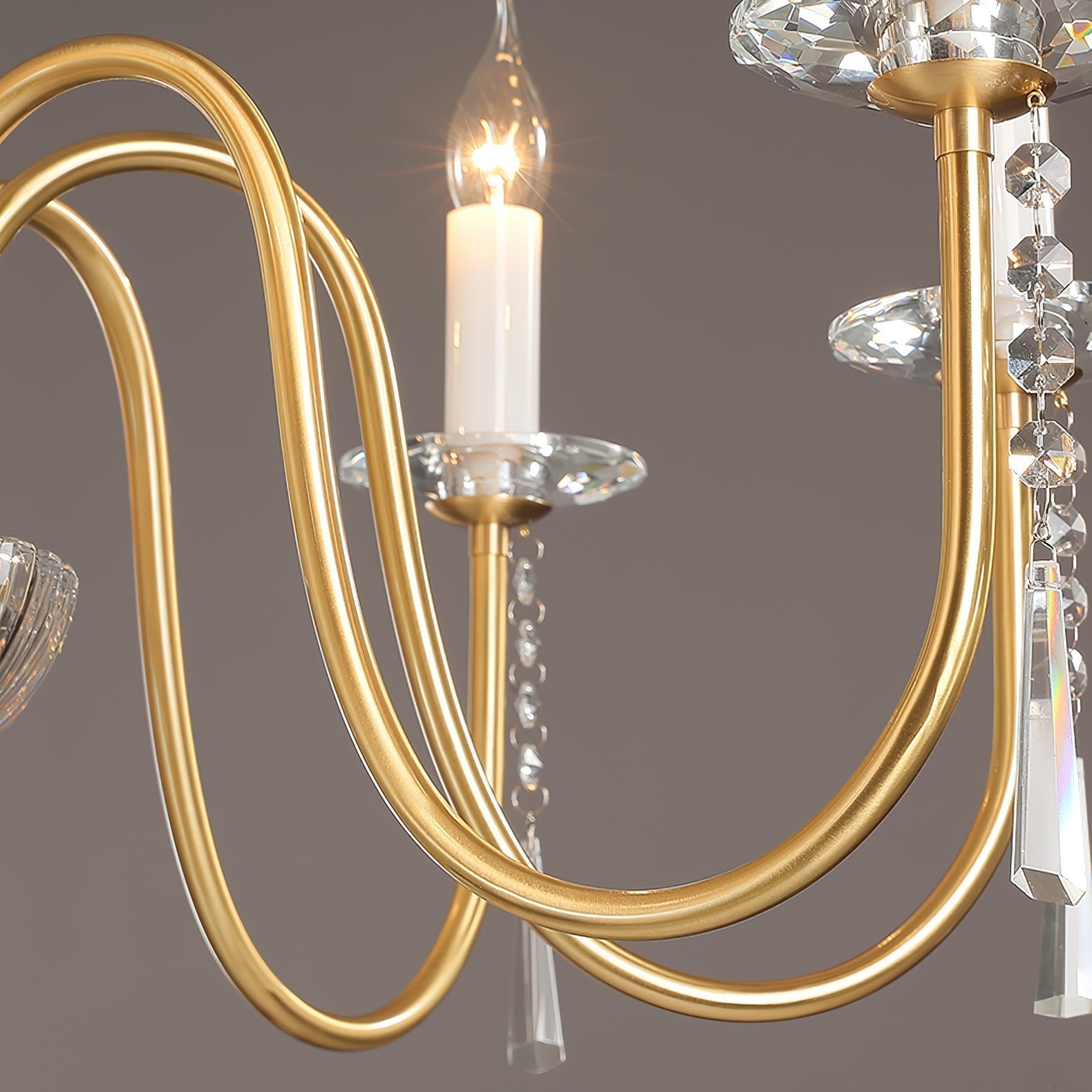 Ilphaara Messing Kristall Postmodern Luxus Kronleuchter-Letslighting