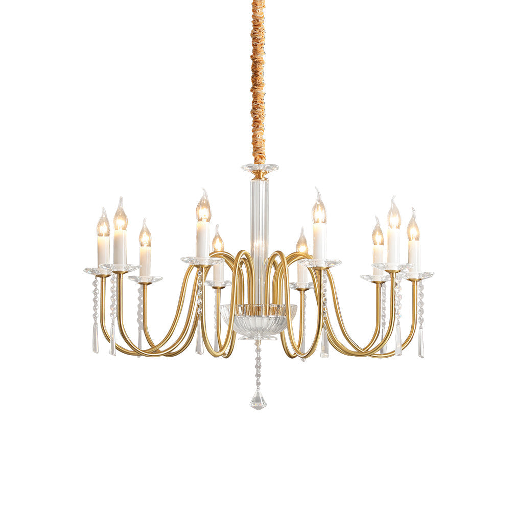 Ilphaara Messing Kristall Postmodern Luxus Kronleuchter-Letslighting
