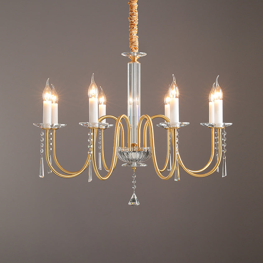 Ilphaara Messing Kristall Postmodern Luxus Kronleuchter-Letslighting