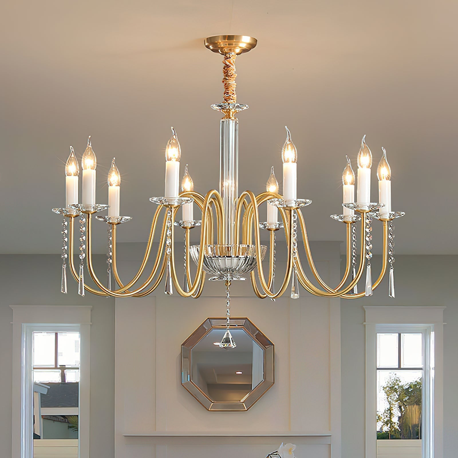 Ilphaara Messing Kristall Postmodern Luxus Kronleuchter-Letslighting