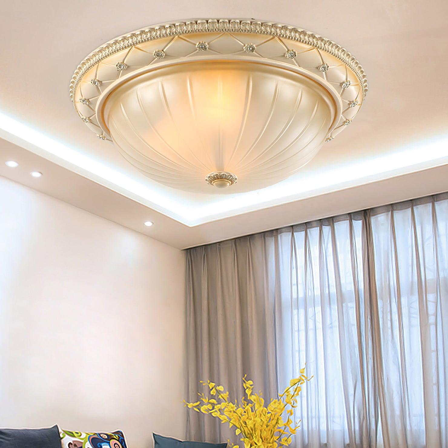 Evtalen Eleganz Vintage Harz Glas Einbau Deckenleuchte-Letslighting