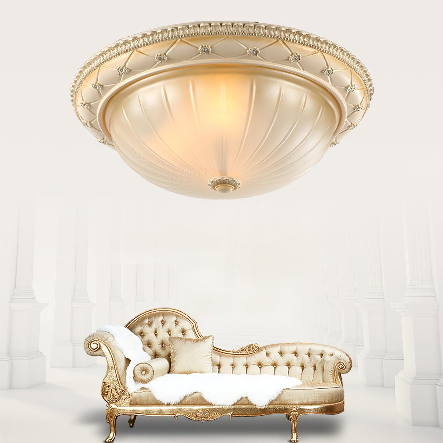 Evtalen Eleganz Vintage Harz Glas Einbau Deckenleuchte-Letslighting