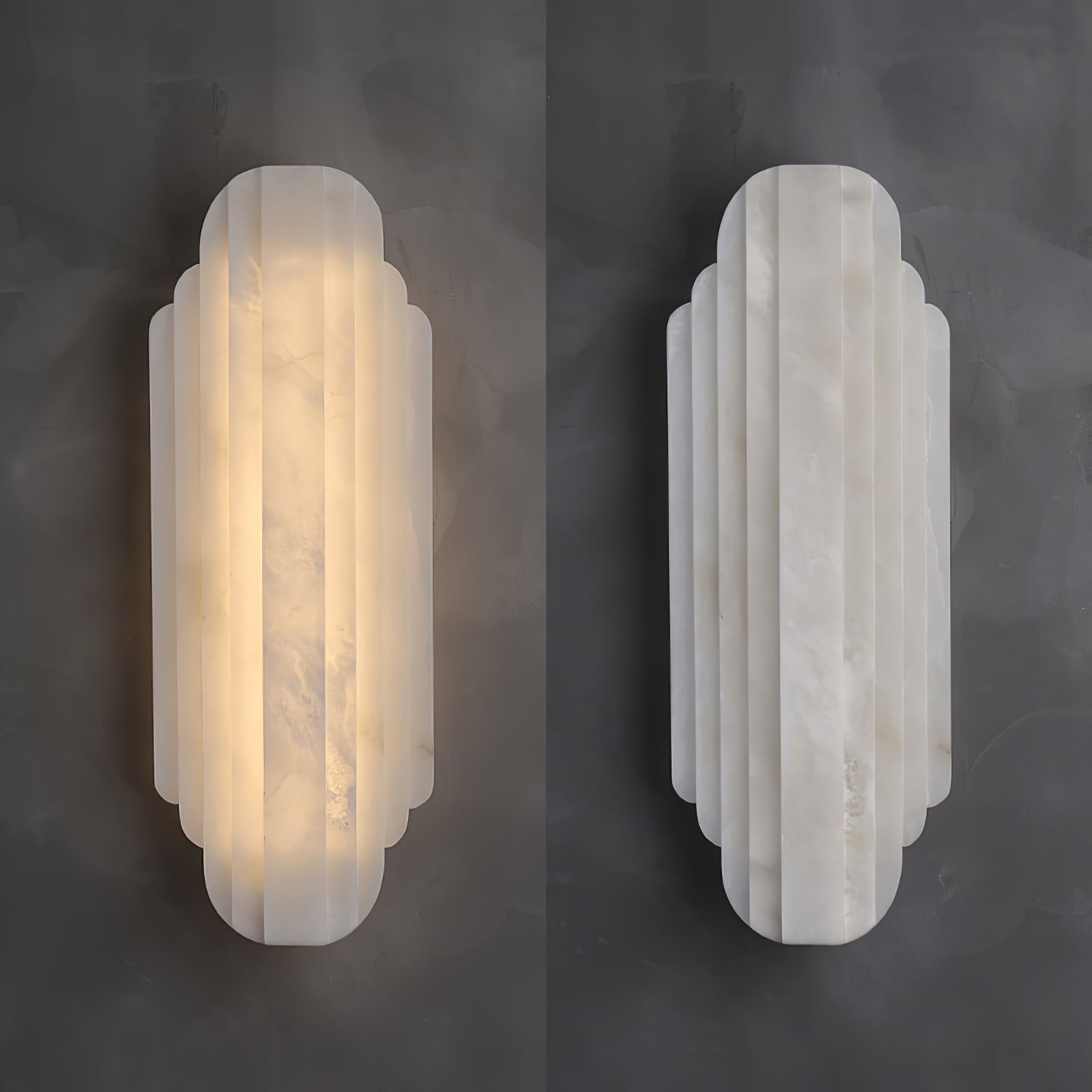 Avthaaris Art Deco Alabaster Wall Light - Neutralighting