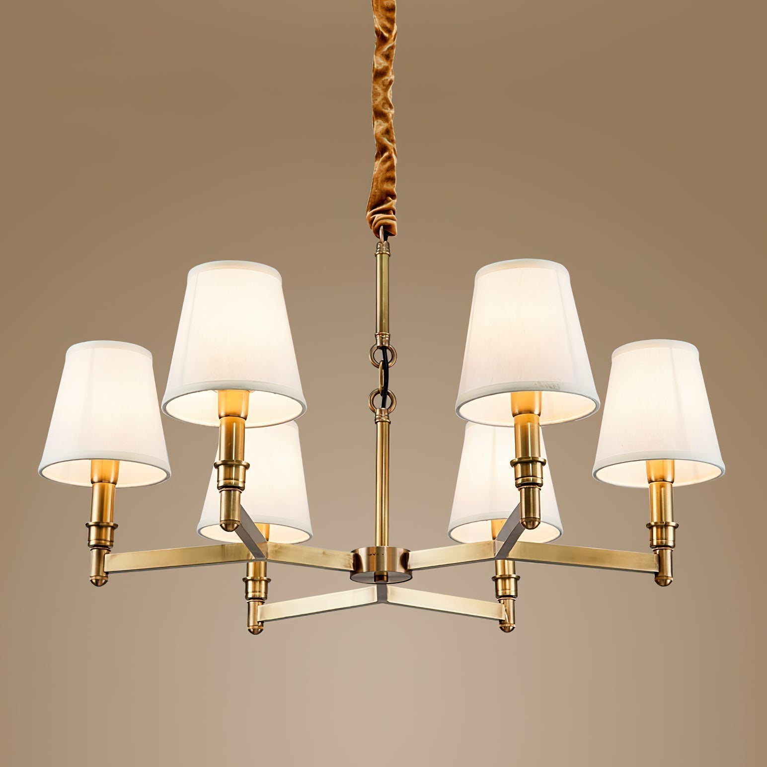 Vadoryra Postmodern Luxury Brass Fabric Chandelier - Letslighting