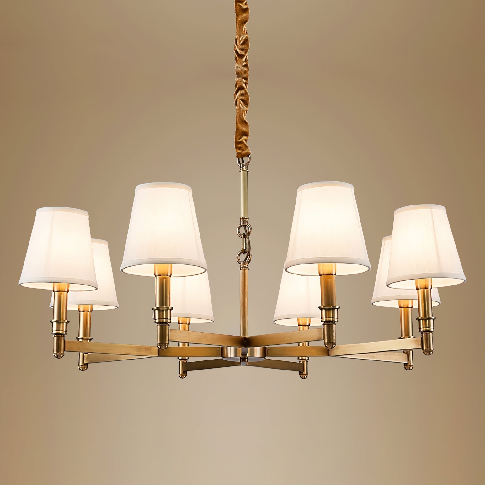 Vadoryra Postmodern Luxury Brass Fabric Chandelier - Letslighting