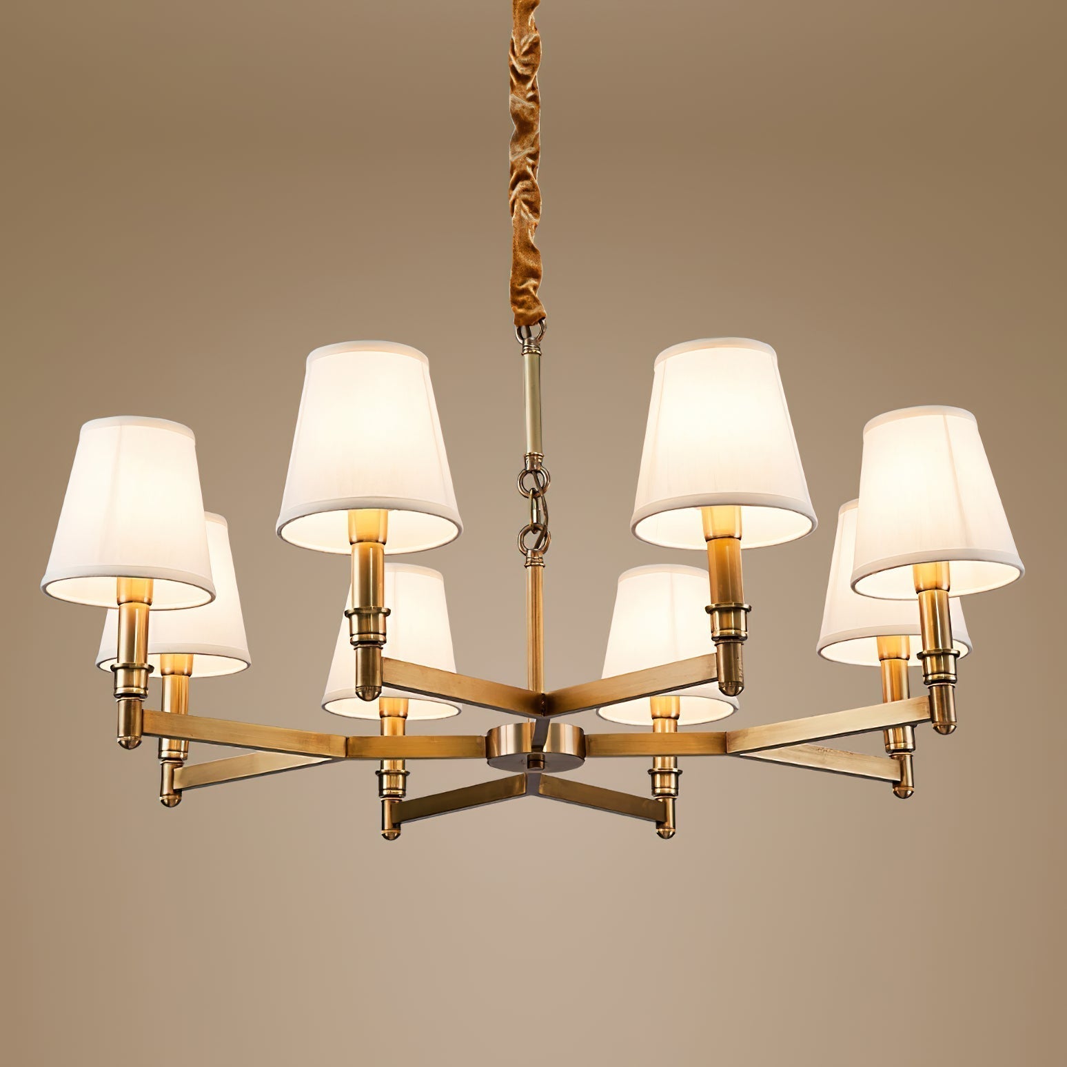 Vadoryra Postmodern Luxury Brass Fabric Chandelier - Letslighting