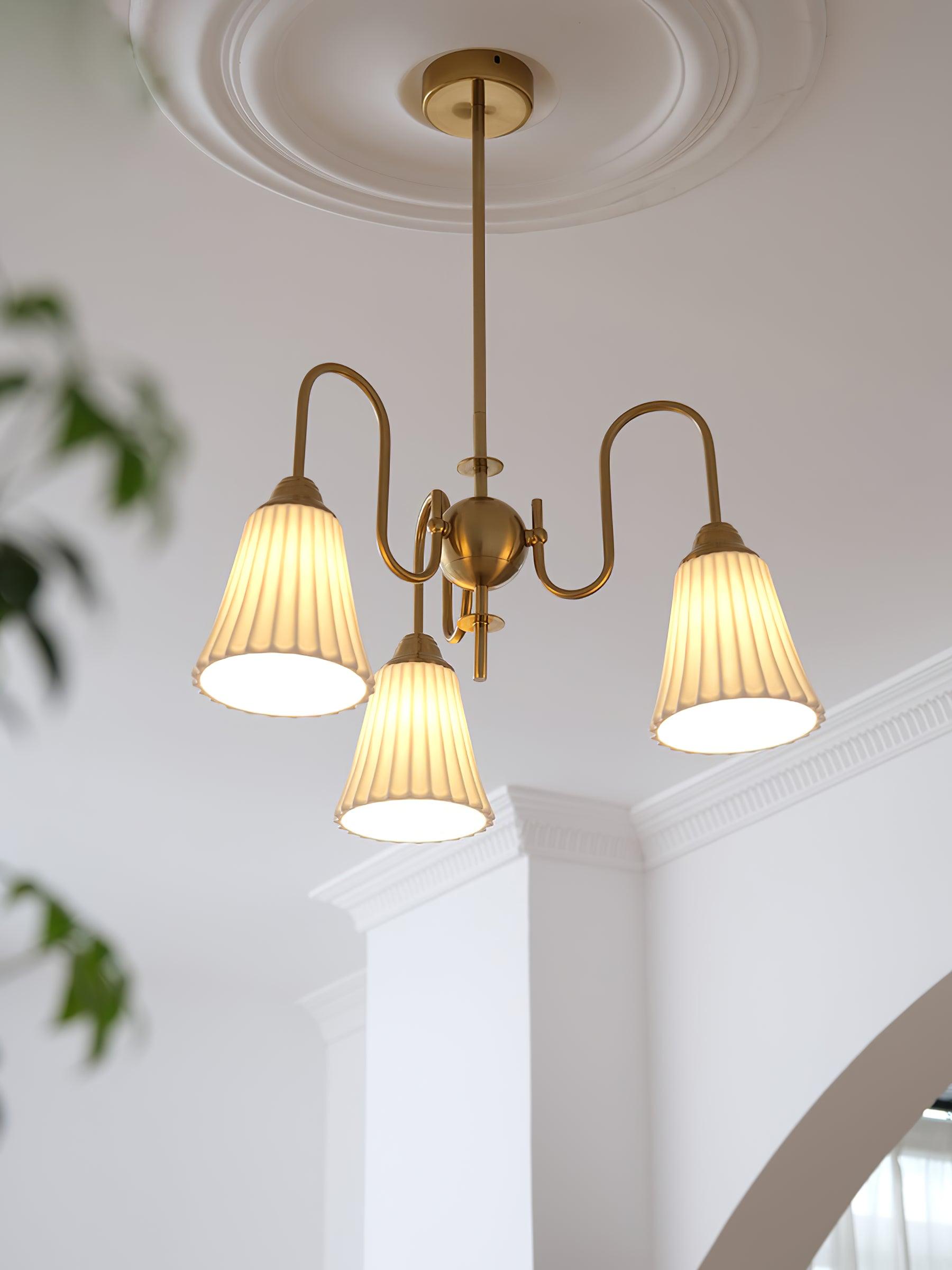 Lustra Kronleuchter Esther Keramik Gefeilt Modern-Letslighting