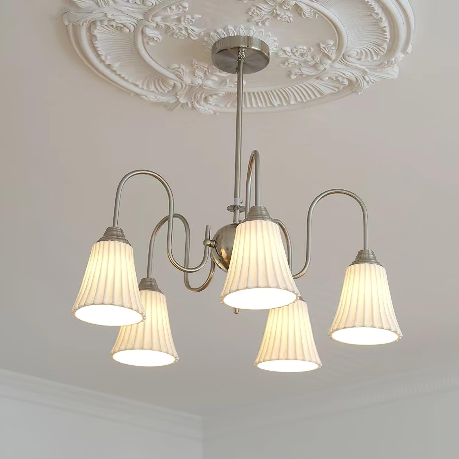 Lustra Kronleuchter Esther Keramik Gefeilt Modern-Letslighting