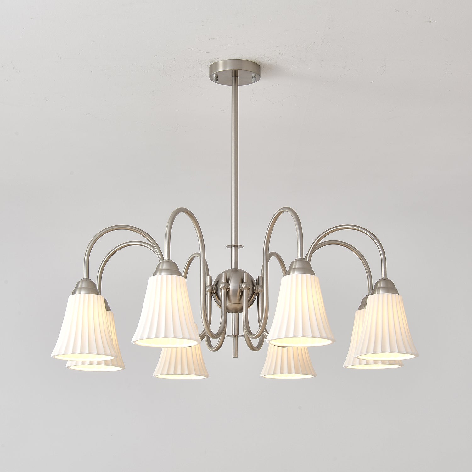 Lustra Kronleuchter Esther Keramik Gefeilt Modern-Letslighting