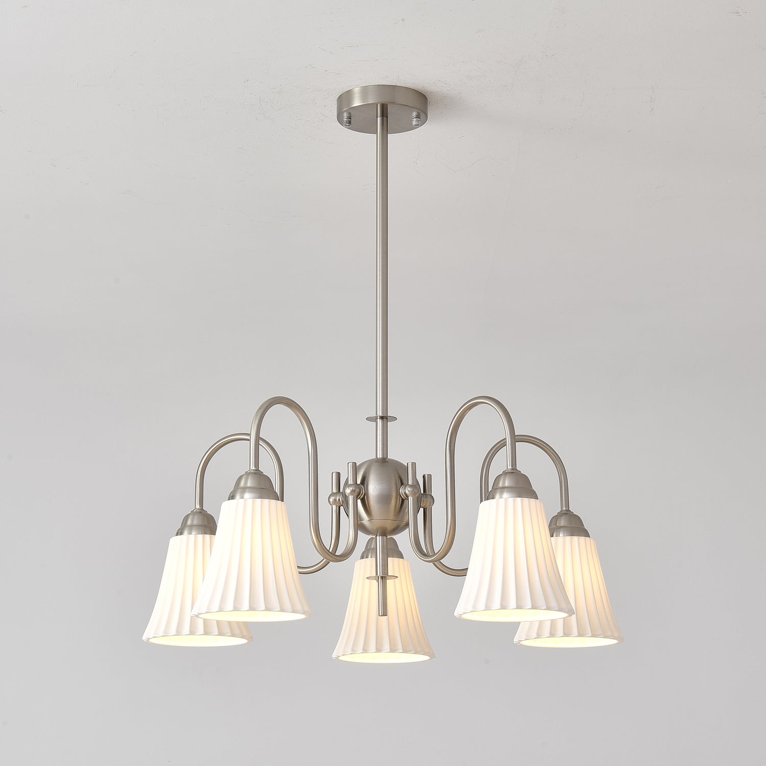 Lustra Kronleuchter Esther Keramik Gefeilt Modern-Letslighting