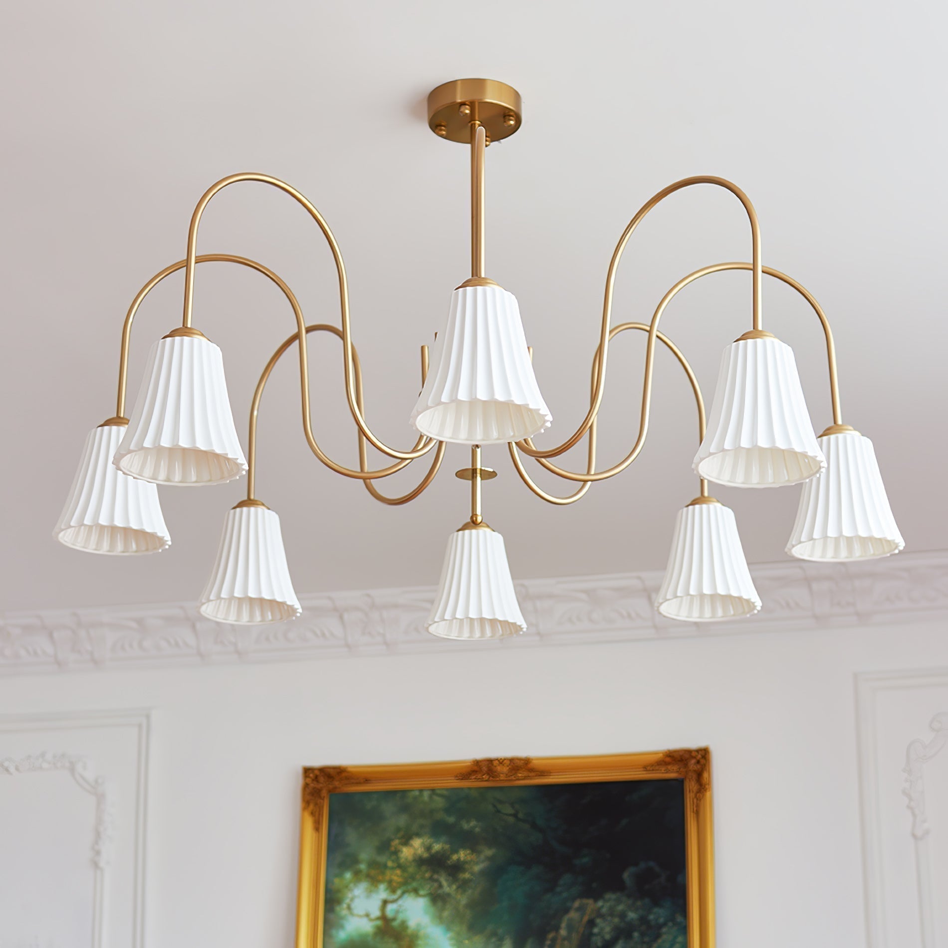Lustra Kronleuchter Esther Keramik Gefeilt Modern-Letslighting