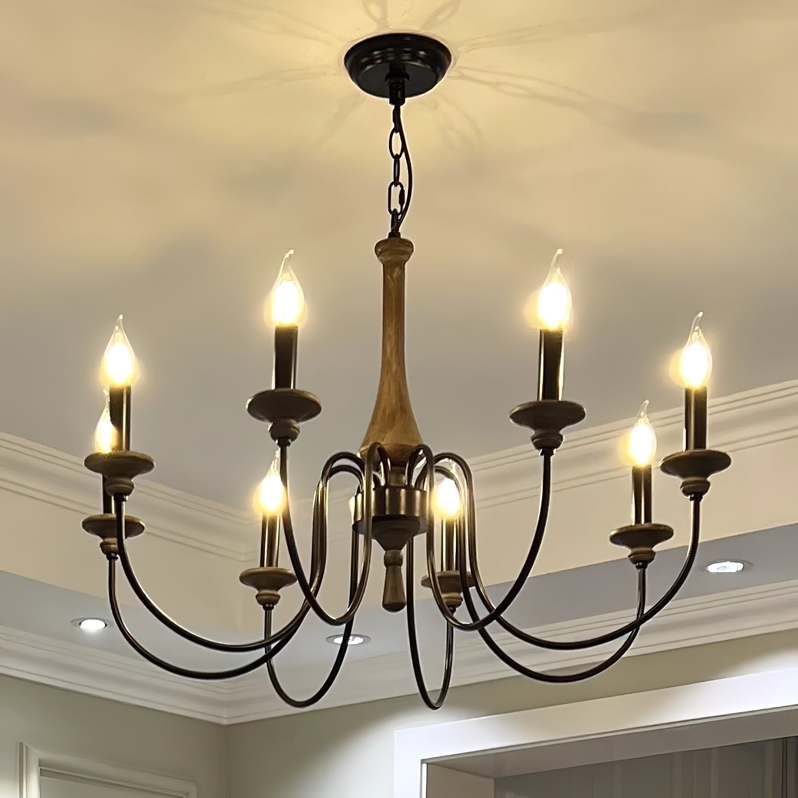Alzorila Handgeschnitzter industrieller Vintage Kronleuchter-Letslighting