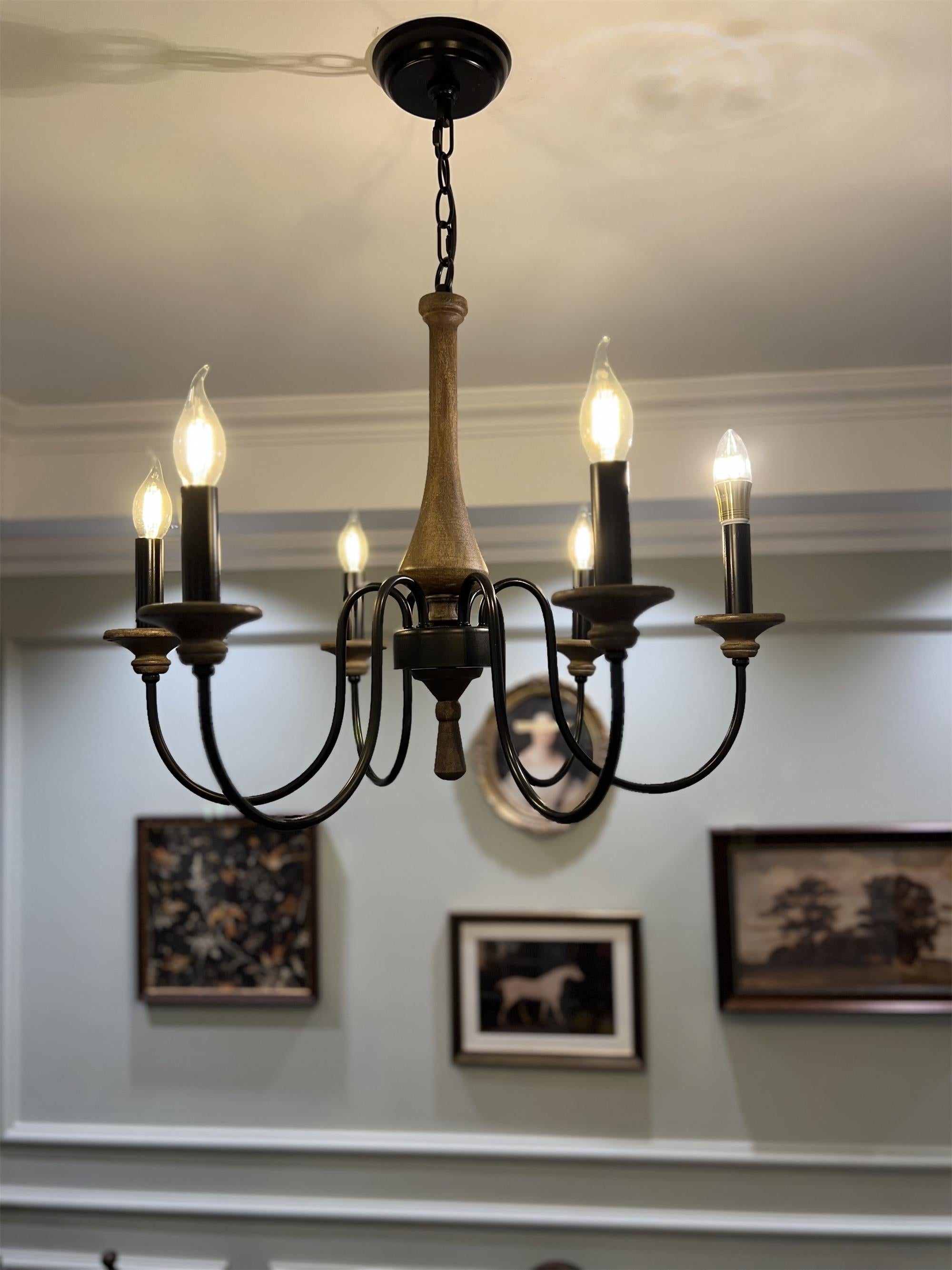 Alzorila Handgeschnitzter industrieller Vintage Kronleuchter-Letslighting
