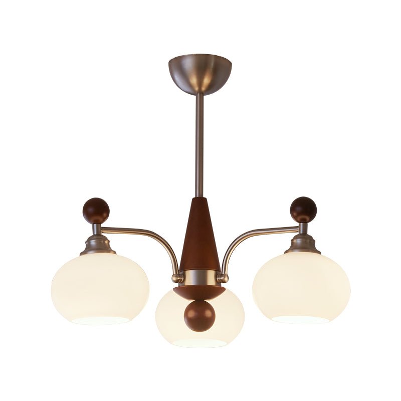 Ivloria Traditionelle Eleganz Orbit Holz Glas Kronleuchter-Letslighting