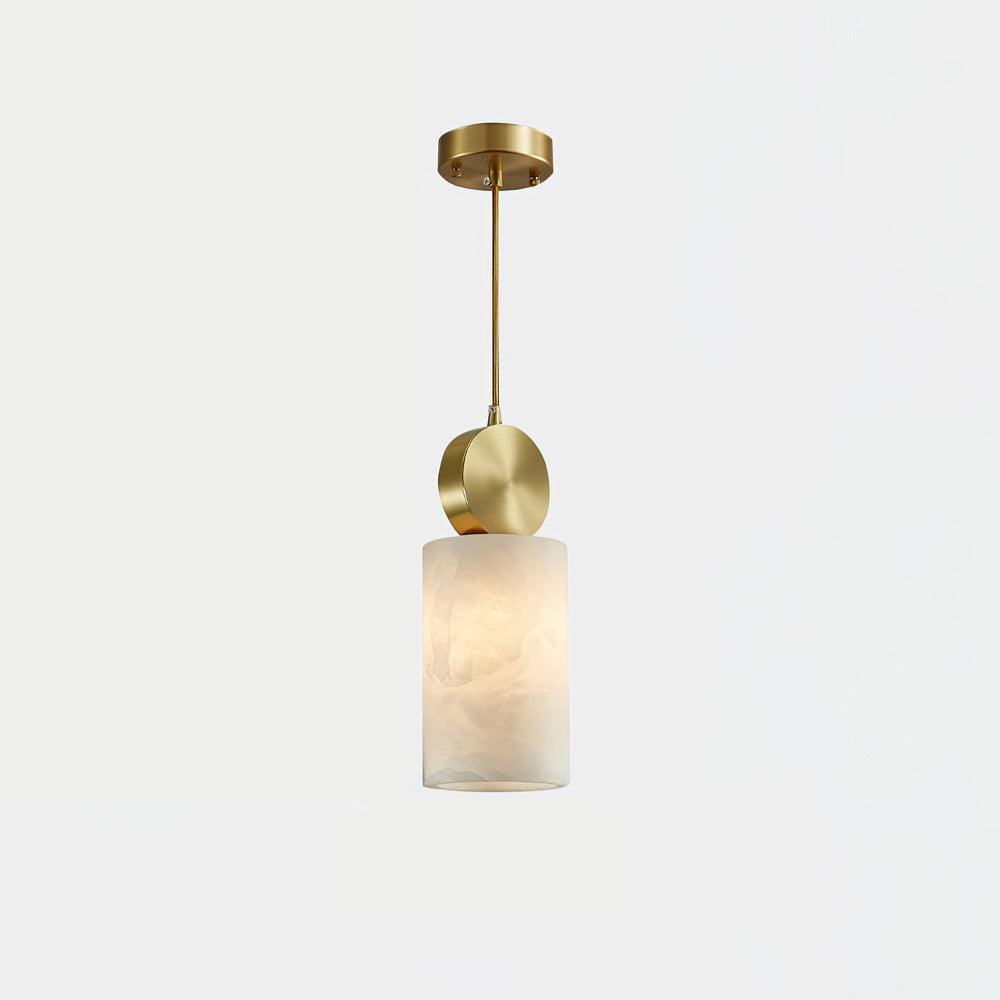 Lyrindis Cylinder Alabaster Pendant Light - Neutralighting