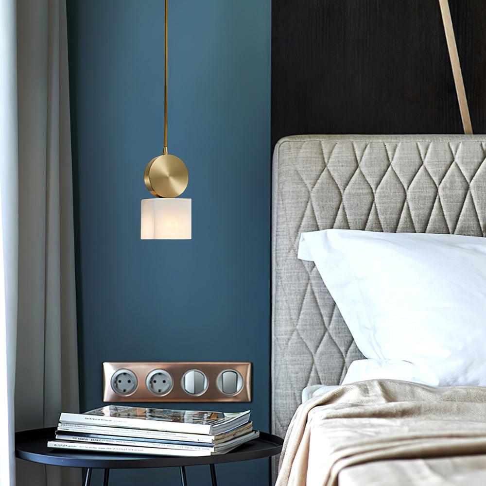 Lyrindis Cylinder Alabaster Pendant Light - Neutralighting