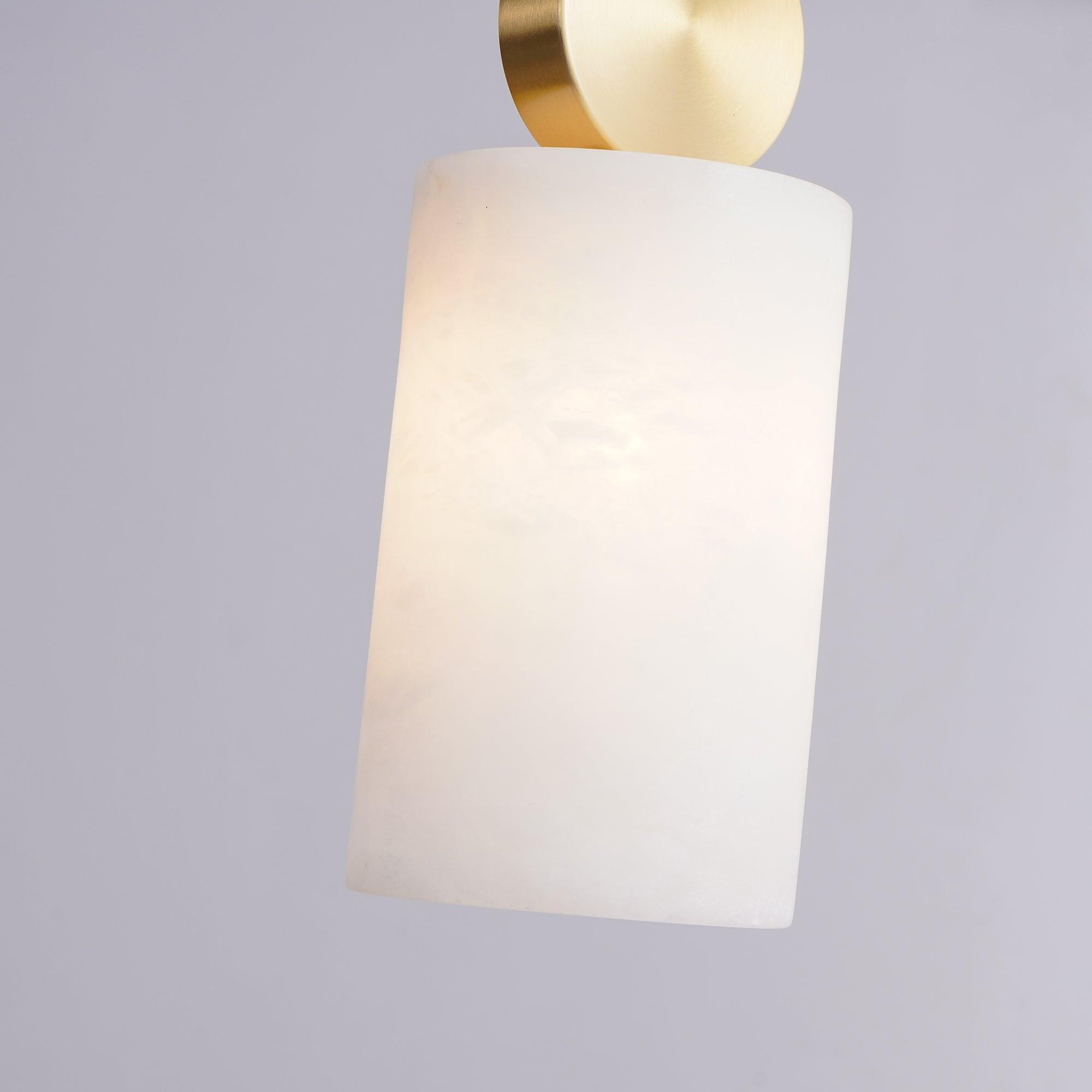 Lyrindis Cylinder Alabaster Pendant Light - Neutralighting