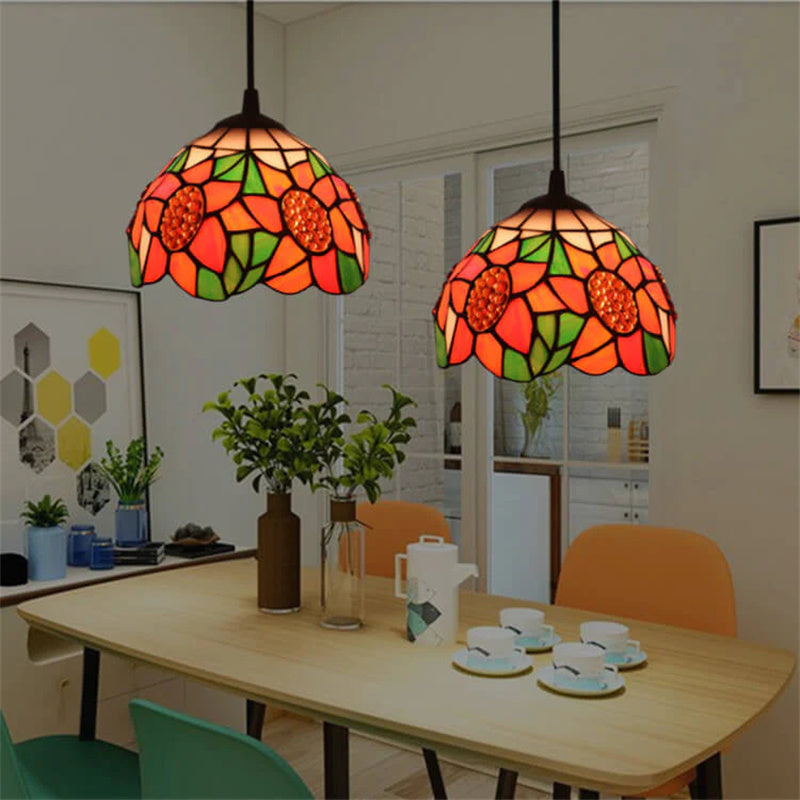 Arisha Retro LED Pendelleuchte Multicolour Metall Glas Wohnzimmer