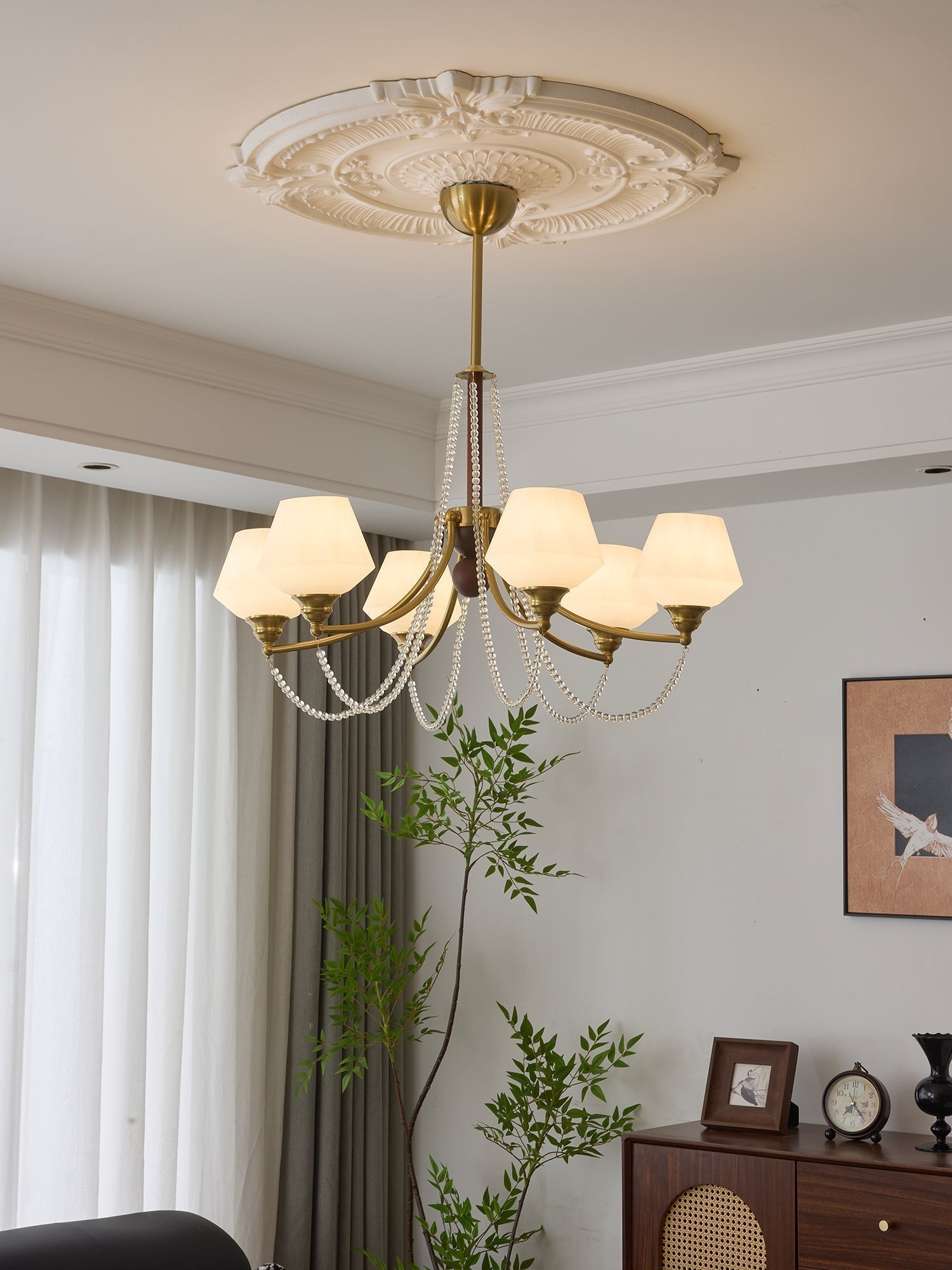 Othaus Traditioneller Eleganter Kronleuchter aus Vintage-Holz-Letslighting