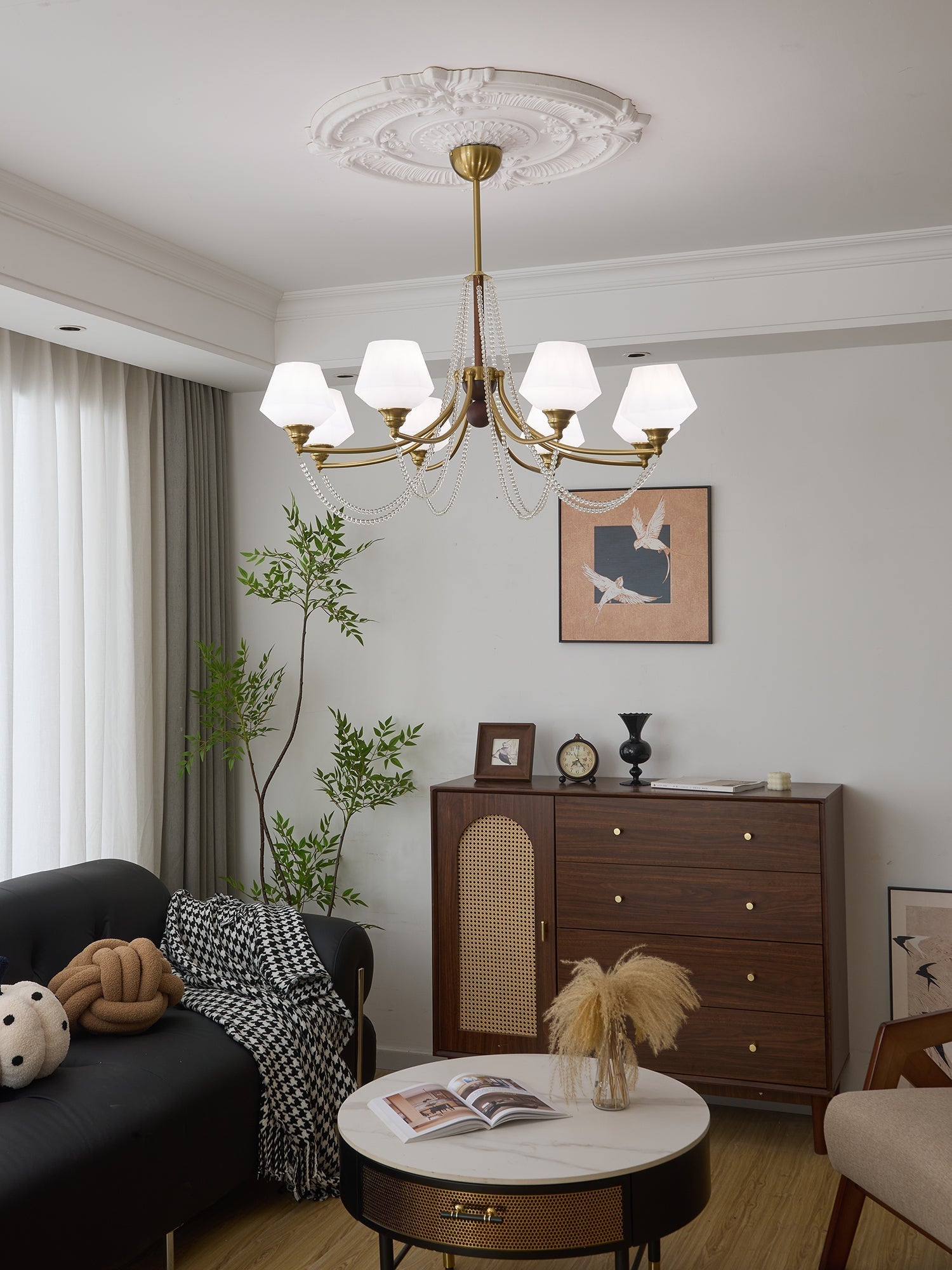 Othaus Traditioneller Eleganter Kronleuchter aus Vintage-Holz-Letslighting
