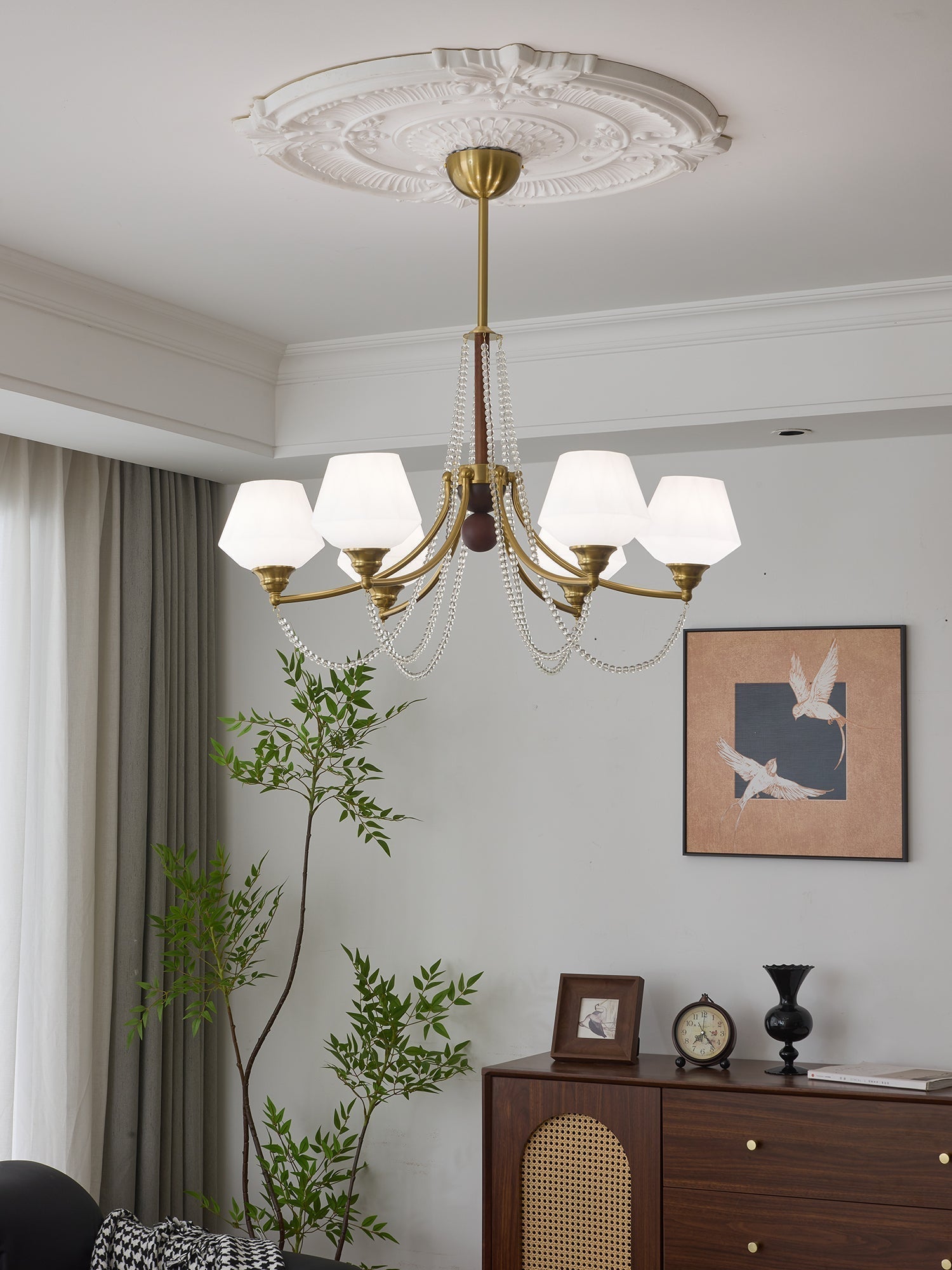 Othaus Traditioneller Eleganter Kronleuchter aus Vintage-Holz-Letslighting