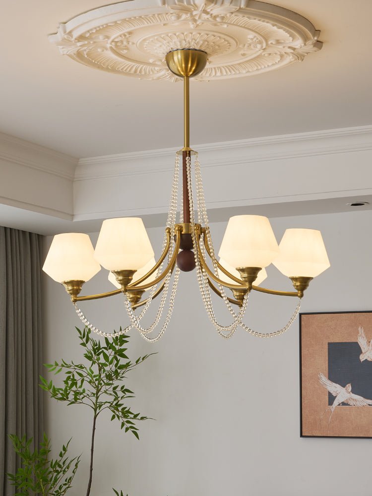 Othaus Traditioneller Eleganter Kronleuchter aus Vintage-Holz-Letslighting
