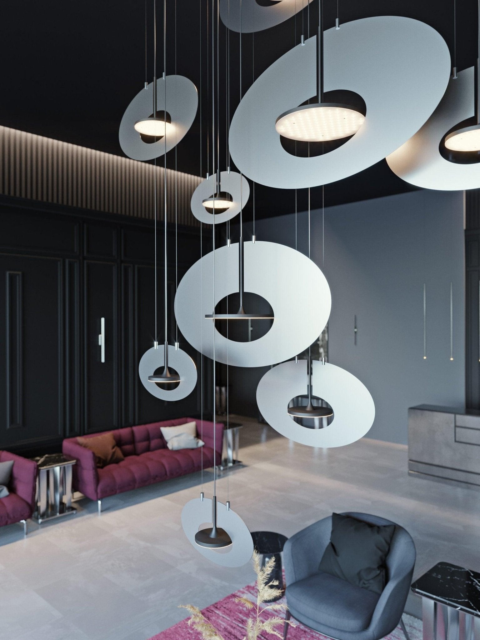 Solara Pendelleuchte Oval Ring Geometrisch-Letslighting