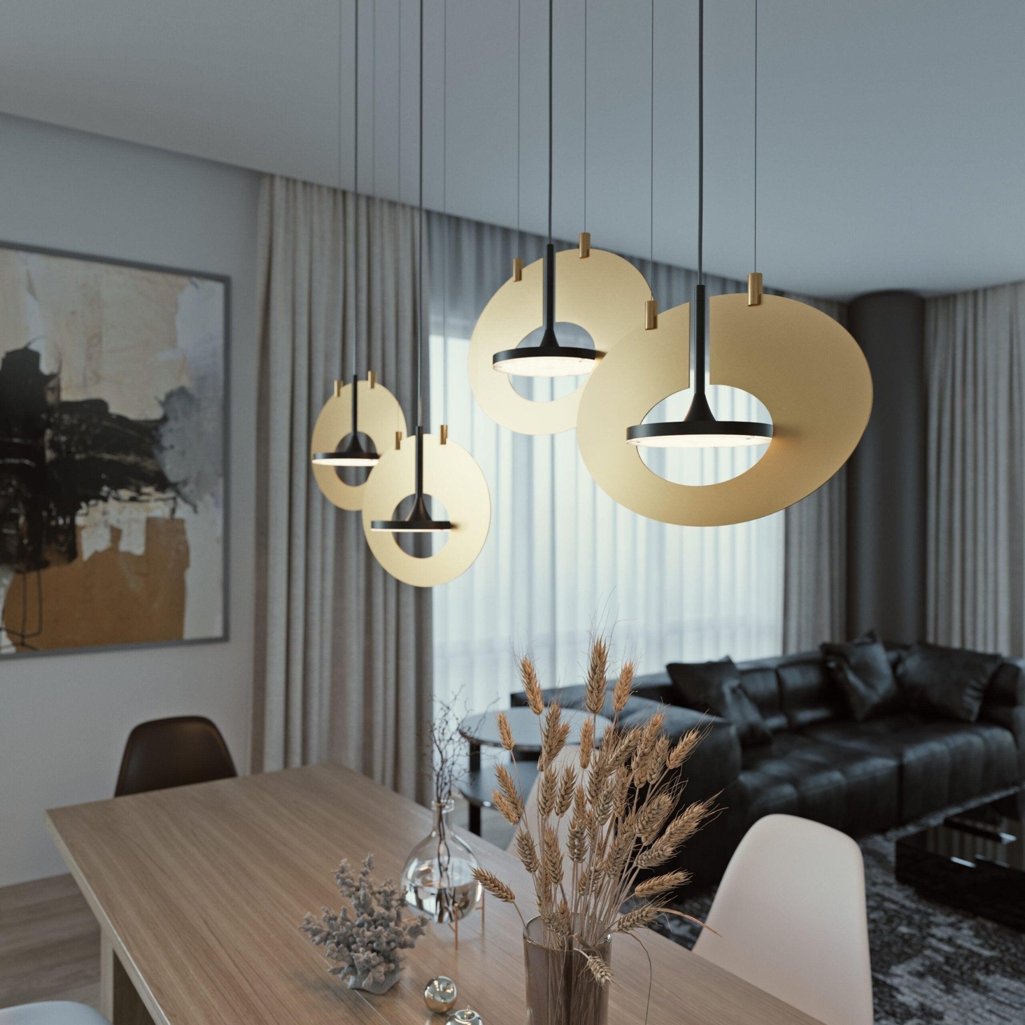 Solara Pendelleuchte Oval Ring Geometrisch-Letslighting