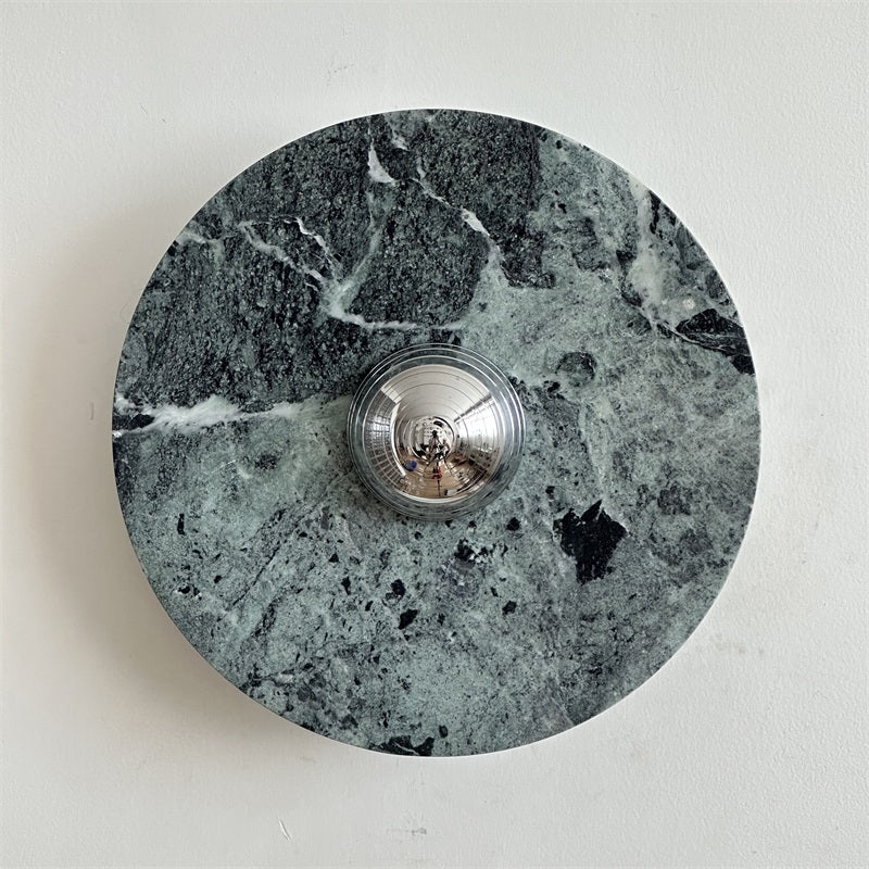 Evvarel Modern Minimalist Green Marble Metal Sconce Wall Lamp - Letslighting