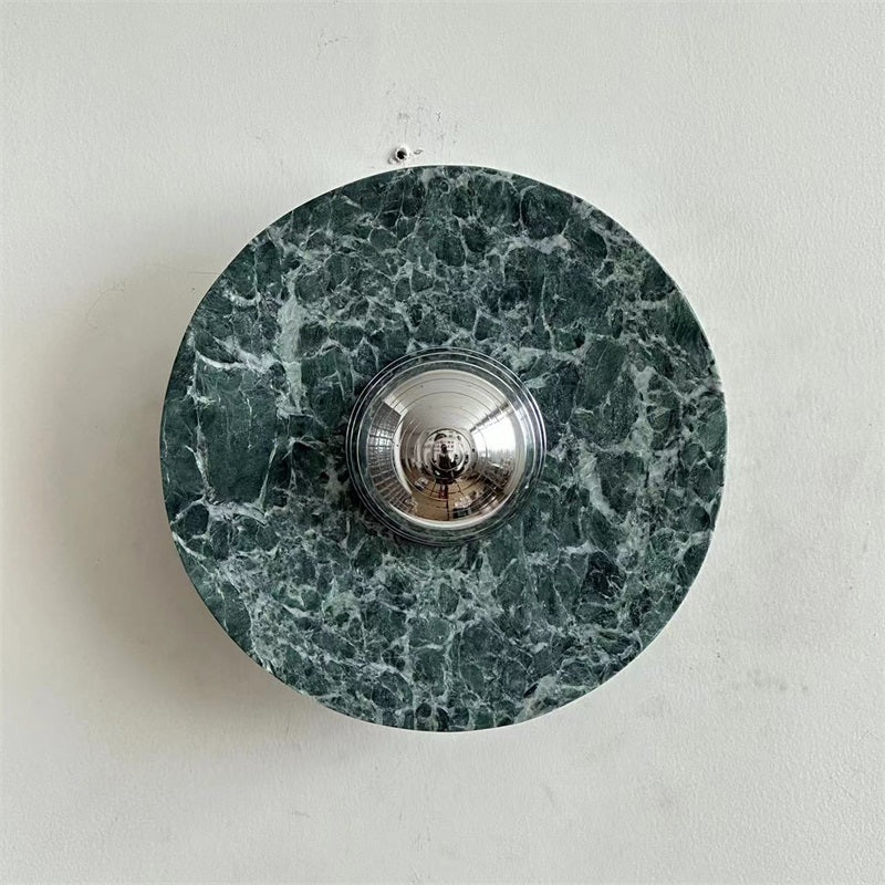 Evvarel Modern Minimalist Green Marble Metal Sconce Wall Lamp - Letslighting
