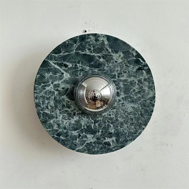 Evvarel Modern Minimalist Green Marble Metal Sconce Wall Lamp - Letslighting