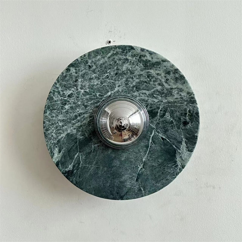 Evvarel Modern Minimalist Green Marble Metal Sconce Wall Lamp - Letslighting