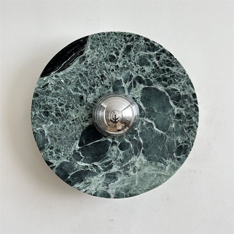 Evvarel Modern Minimalist Green Marble Metal Sconce Wall Lamp - Letslighting