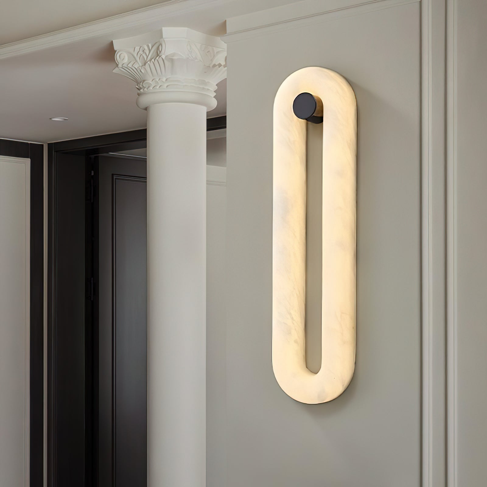 Mydorel Modern Minimalist Brass Alabaster Wall Lamp - Letslighting