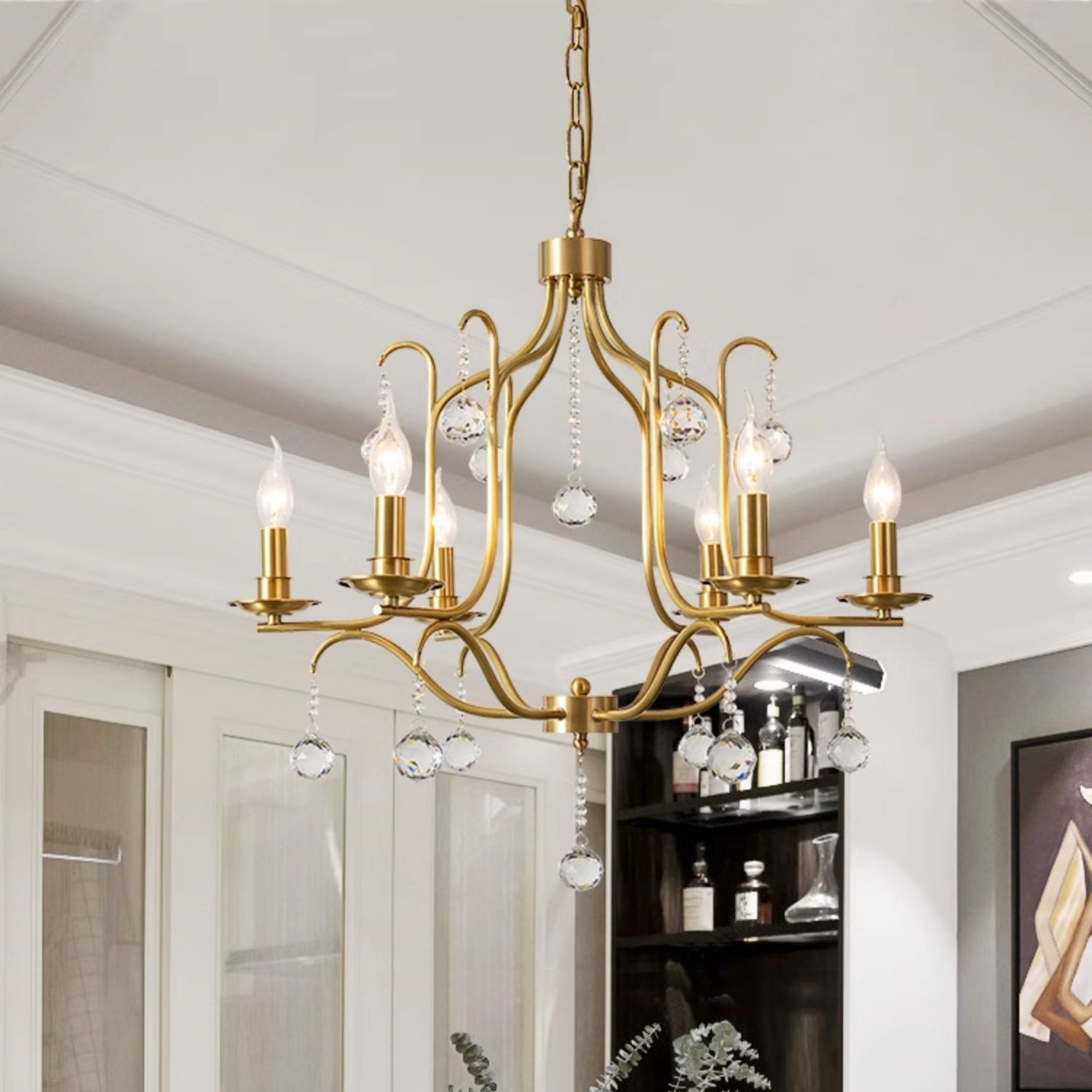 Ulliria Postmodern Luxus Messing Kristall Kronleuchter-Letslighting