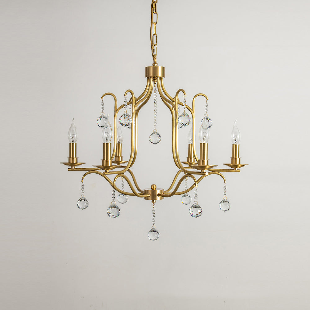 Ulliria Postmodern Luxus Messing Kristall Kronleuchter-Letslighting