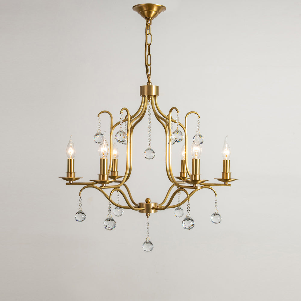 Ulliria Postmodern Luxus Messing Kristall Kronleuchter-Letslighting