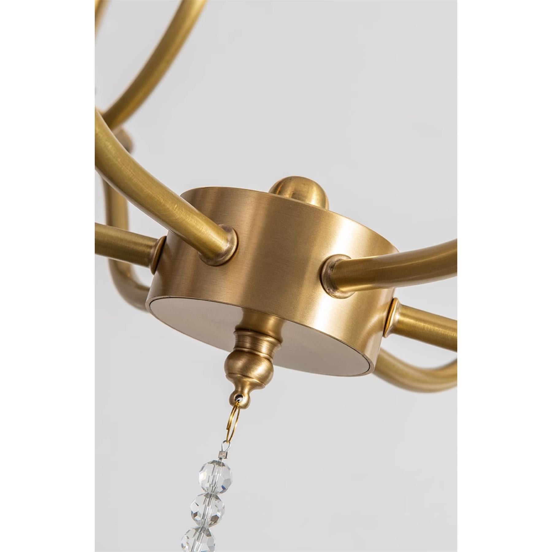 Ulliria Postmodern Luxus Messing Kristall Kronleuchter-Letslighting